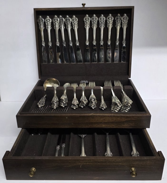 Wallace Sterling Silver Flatware Set - 98oz TW (1 of 11)