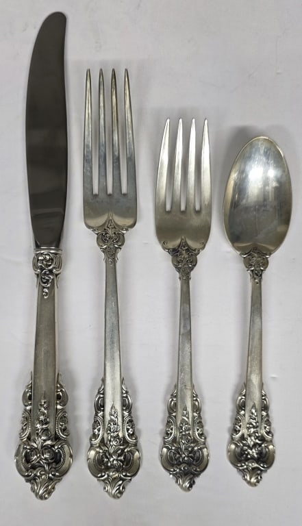 Wallace Sterling Silver Flatware Set - 98oz TW - 3