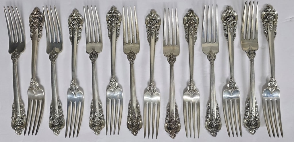 Wallace Sterling Silver Flatware Set - 98oz TW - 6
