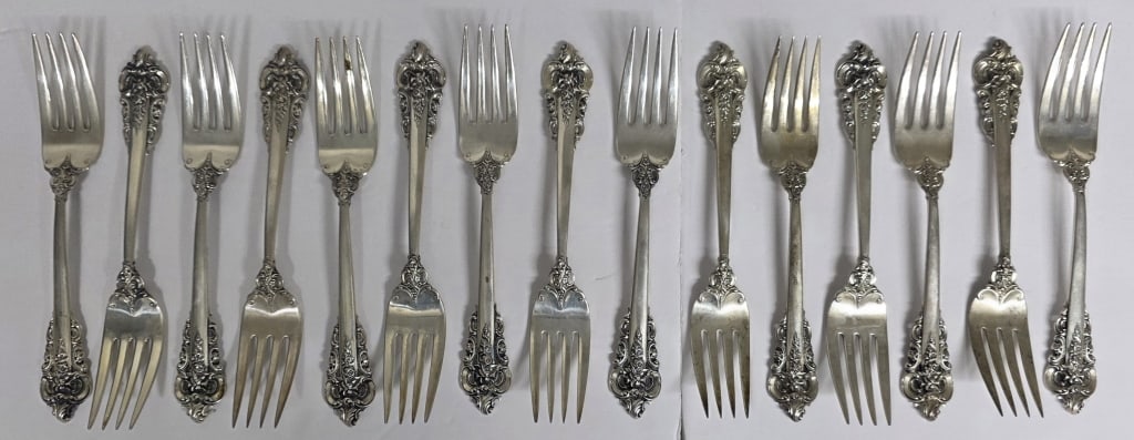 Wallace Sterling Silver Flatware Set - 98oz TW - 7