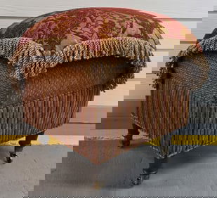 Victorian Style Upholstered Pillowtop Ottoman