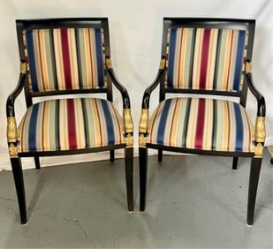 Pair of Ethan Allen Decorative Arm Chairs