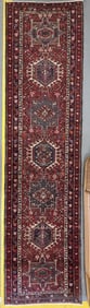 Handwoven Persian Karaja Wool Rug Runner