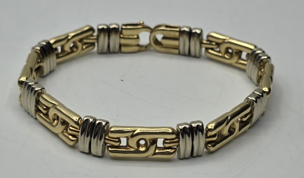 18k Chimento Two-Tone Bracelet - 24g (1 of 7)