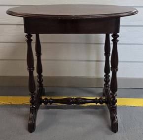Antique Victorian Oval Walnut Side Table