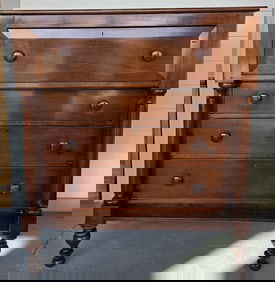 Antique American Empire Style Chest of Drawers