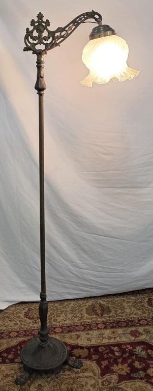 Lovely Vintage Art Nouveau Bridge Floor Lamp (1 of 5)