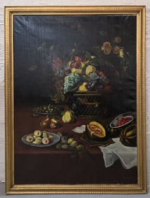 Large A. Frances Asencio Framed Oil on Canvas