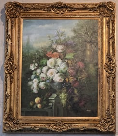 Large Framed Signed Still Life Print