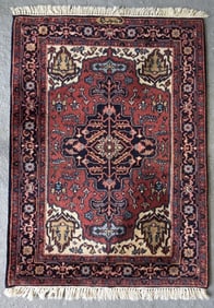 Vintage Hand Knotted Persian Wool Rug
