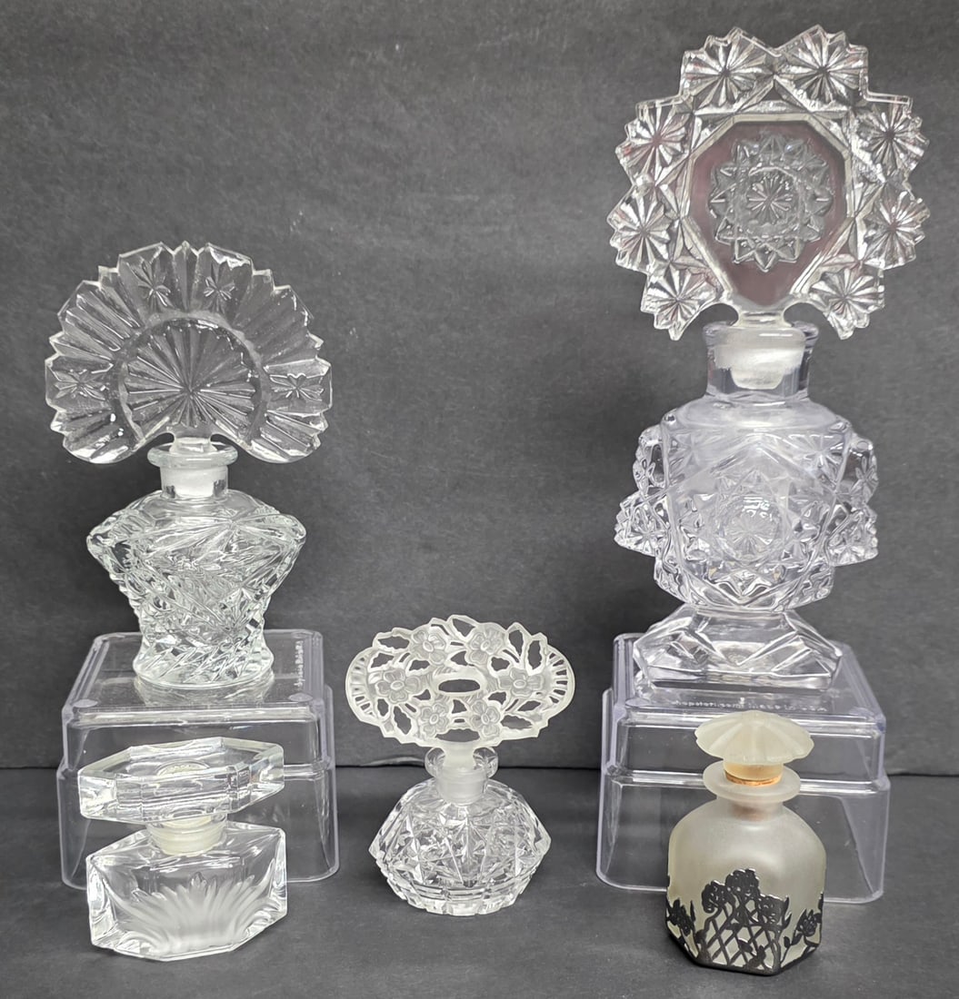 5 Assorted Vintage Glass Perfume Bottles (1 of 9)