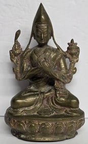 Brass Lama Je Tsongkhapa Statue