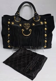 Gucci Babouska Hysteria Fringe Studded Tote