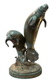 Signed S. Koop 'Sirenity' Bronze Sculpture