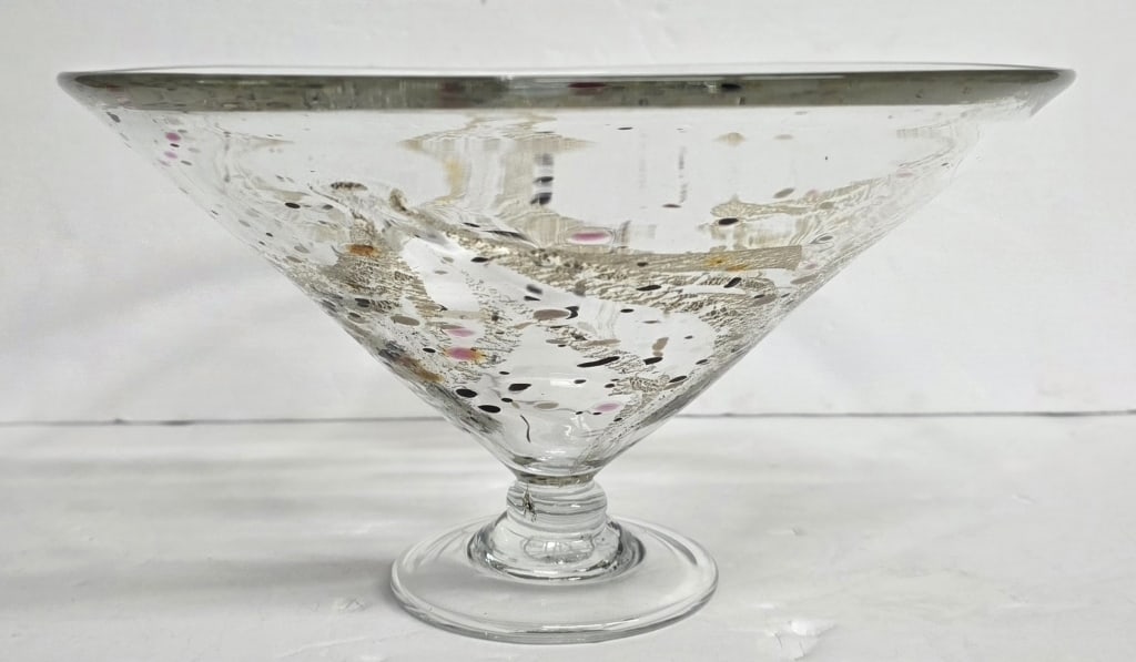 Handblown Tapered Art Glass Bowl (1 of 7)