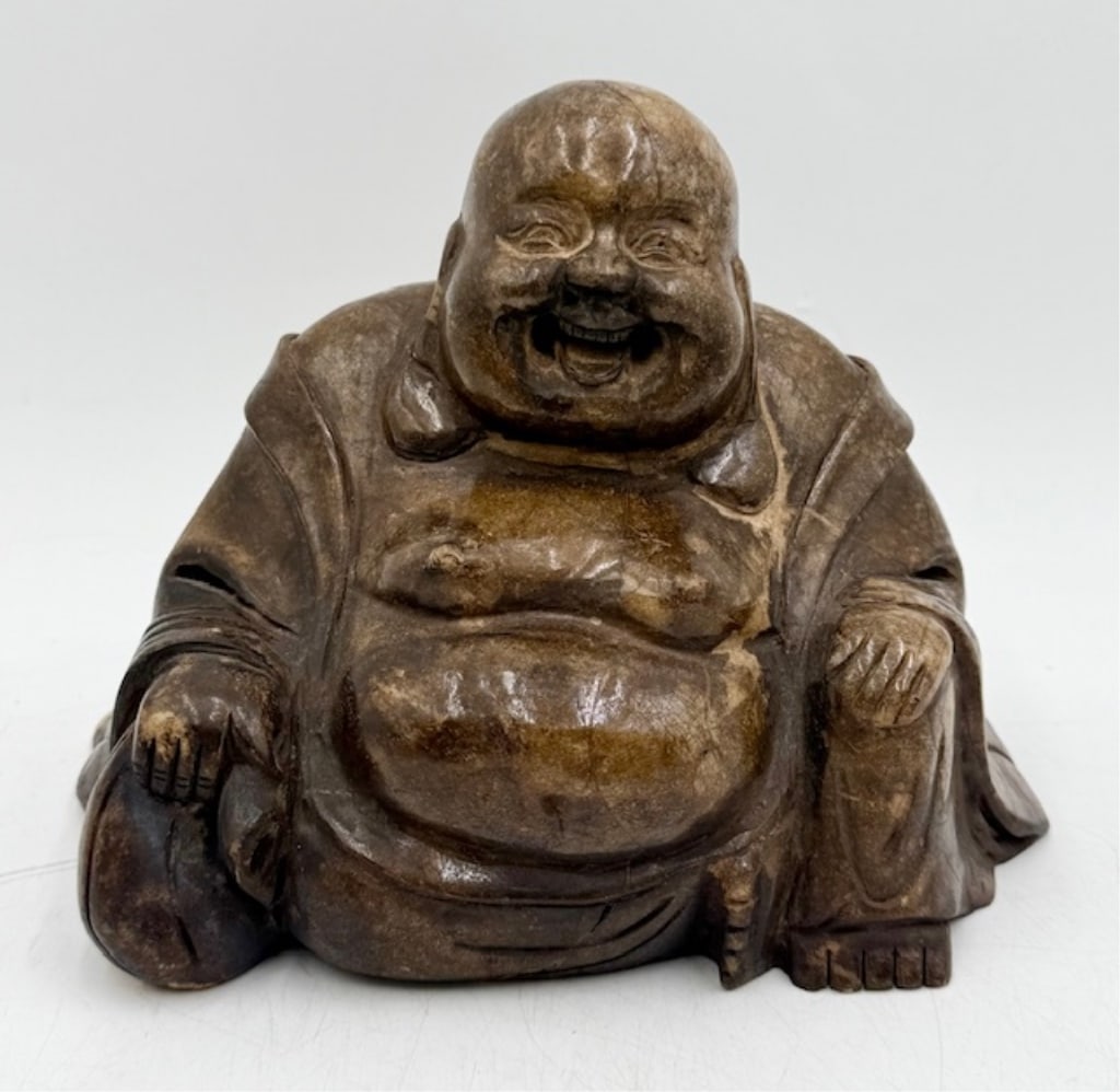 6" Carved Marble Sitting Buddha (1 of 11)