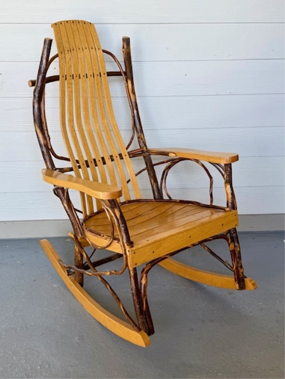Amish Bentwood Hickory & Oak Rocking Chair (1 of 12)