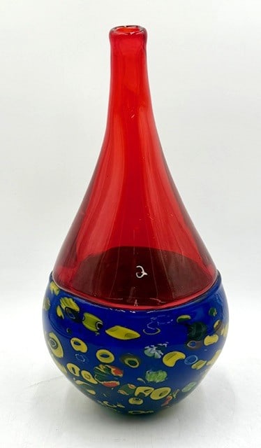 Murano Style Millefiori Red Gourd Vase (1 of 14)