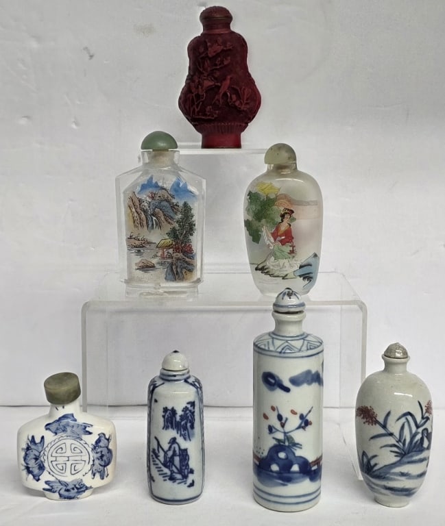 Collection of Vintage Chinese Snuff Bottles (1 of 8)