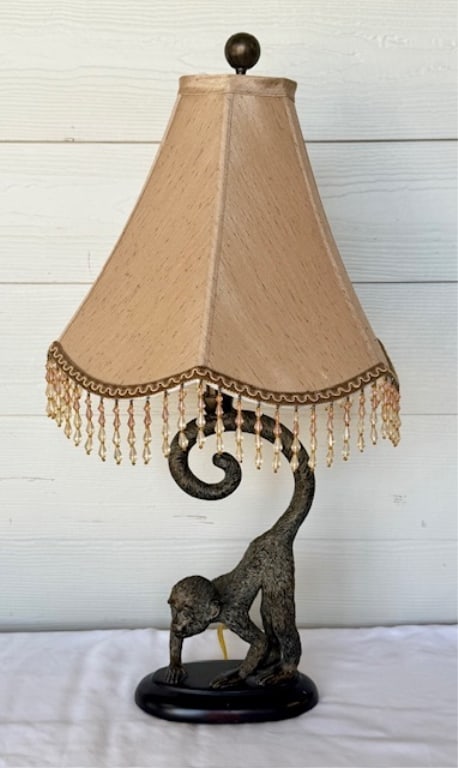 Maitland Smith Style Wandering Monkey Table Lamp (1 of 10)