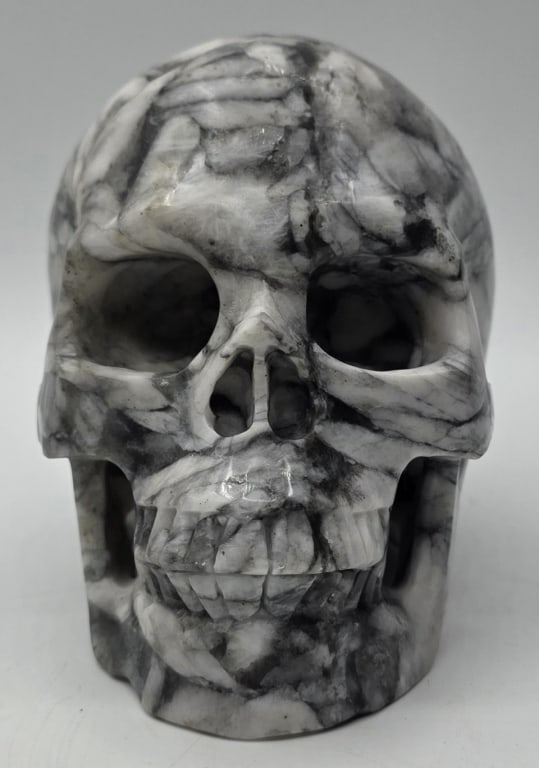 Jasper Hand Carved Gemstone Skull (1 of 8)