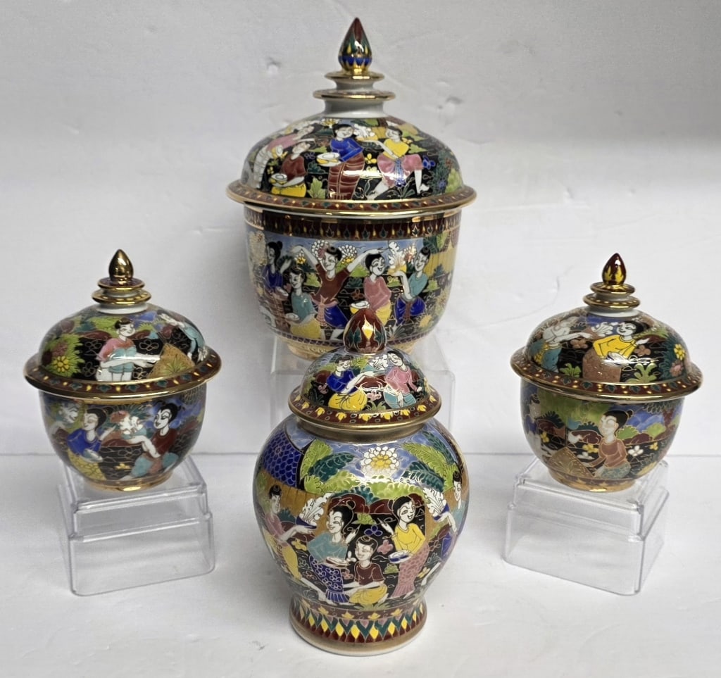 Assorted Thai Banjarong Porcelain Collectibles (1 of 8)