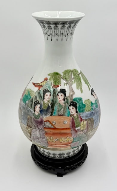 Vintage 16" Chinese Hand Painted Vase (1 of 15)