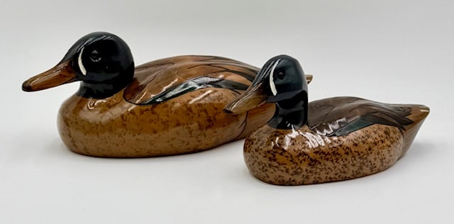 Pr. Handcrafted Bluewing Teal Duck Decoys (1 of 14)