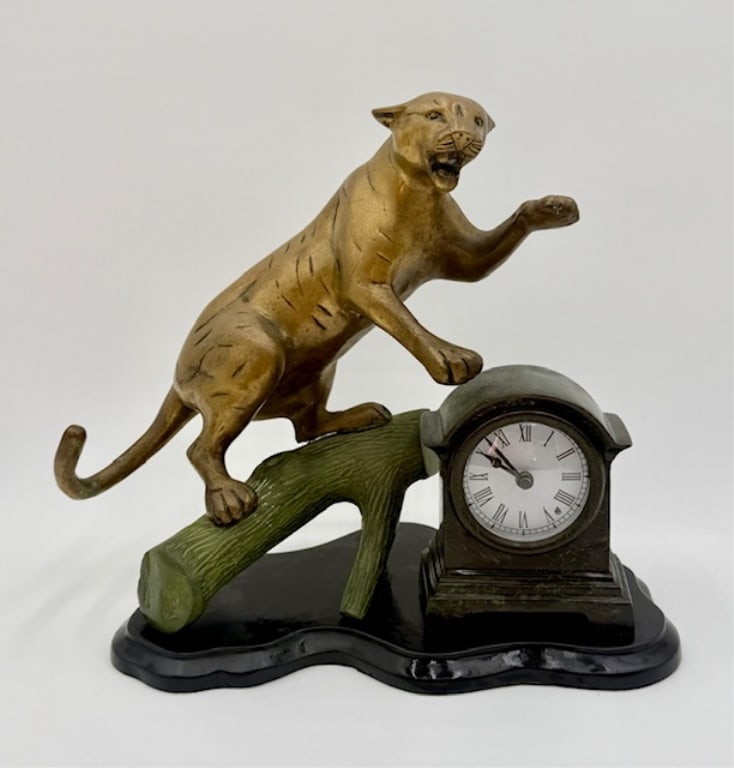Vintage Art Deco Panther Mantle Clock (1 of 15)
