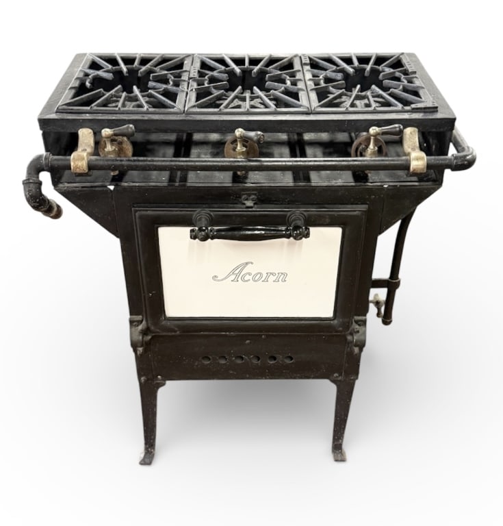 Antique Acorn Cast Iron Gas Stove (1 of 14)