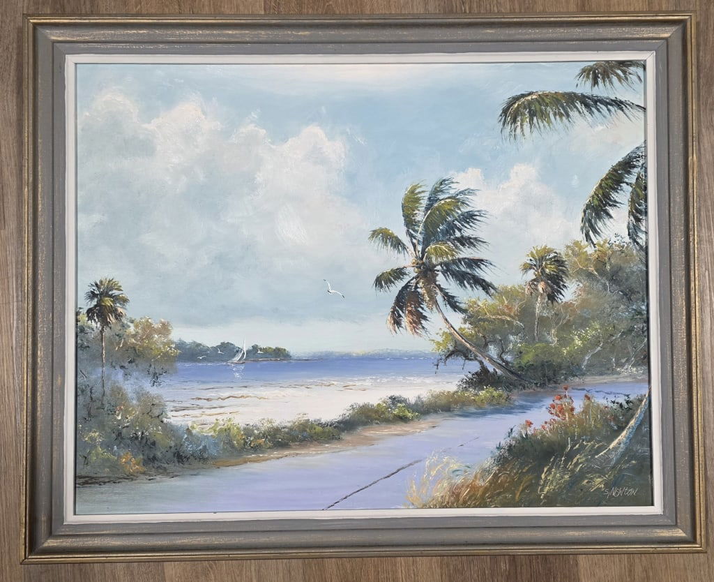 Florida Highwaymen Sam Newton Oil on Board (1 of 5)