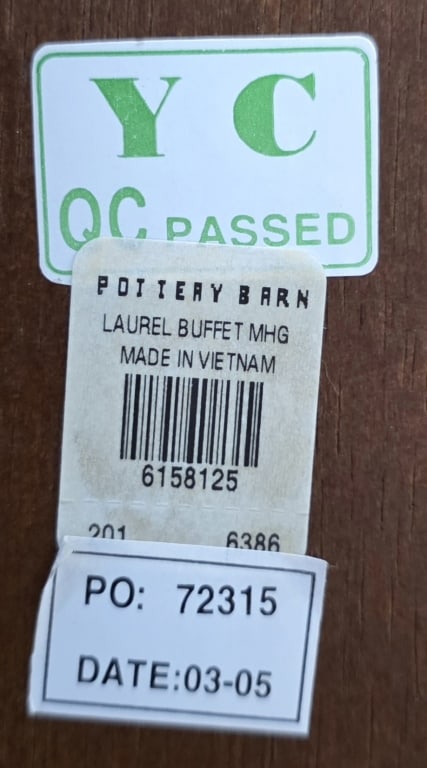 Pottery Barn Mahogany Laurel Sideboard - 5