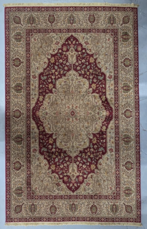 'Royal Tabriz' Karastan Antique Legends Rug: 'Royal Tabriz' Karastan Antique Legends rug. Woven in the USA using worsted New Zealand wool. Approximately 5'9" x 9'. Photos are considered part of the condition and description. R