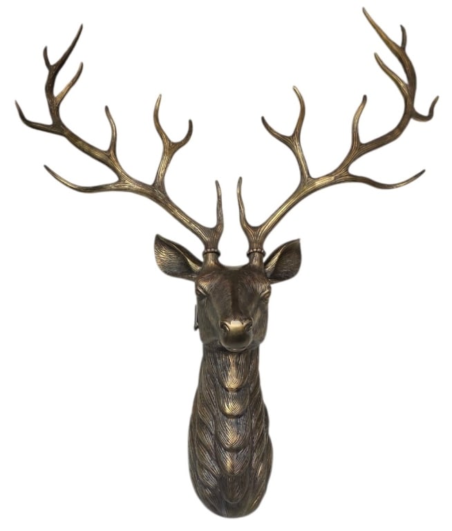 Large Aluminum Deer Head Wall Mount (1 of 4)