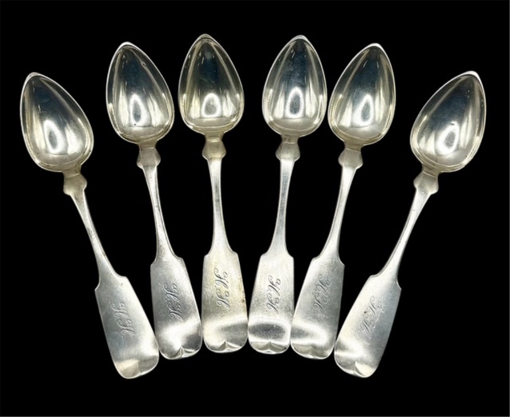 Set of 6 Vintage 800 Silver Spoons - 4.125oz (1 of 11)