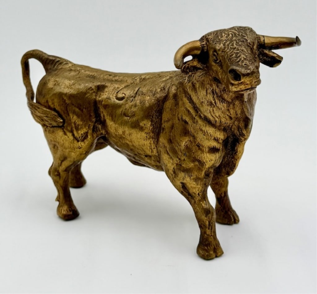 Vintage Cast Bronze Metal Bull (1 of 13)