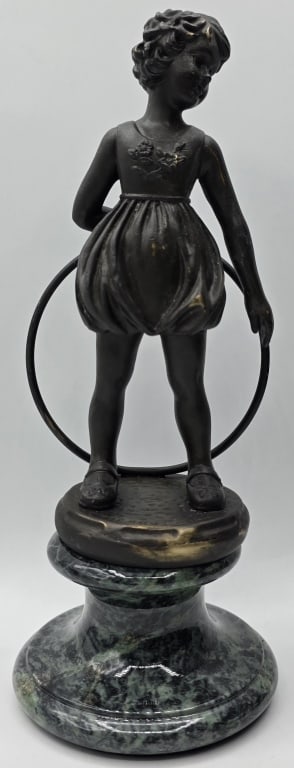 Demetre Chiparus Bronze Hoop Girl Sculpture (1 of 7)