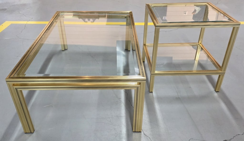 Vintage Pierre Vandel Glass Top Coffee & End Table (1 of 7)