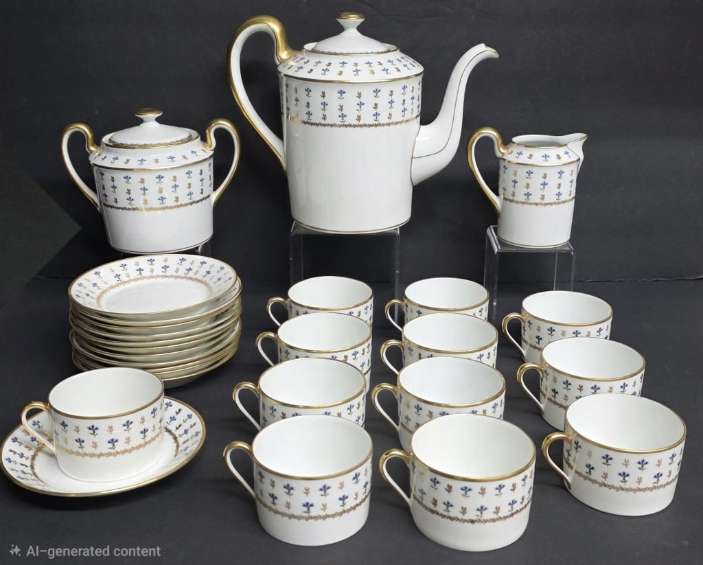 Vintage Raynaud Limoges Vieux Nyon Tea Set (1 of 7)