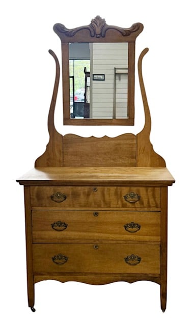 Vintage Oak Victorian Dresser with Mirror (1 of 15)