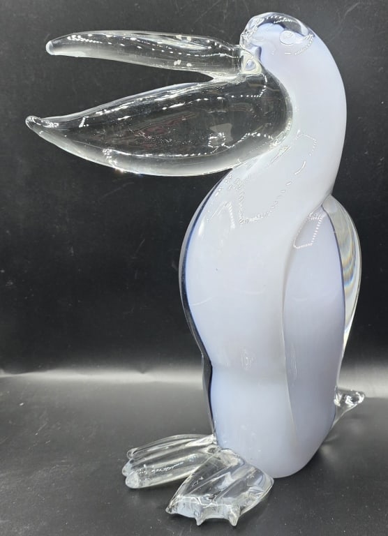 Handcrafted Murano Style Art Glass Pelican (1 of 8)