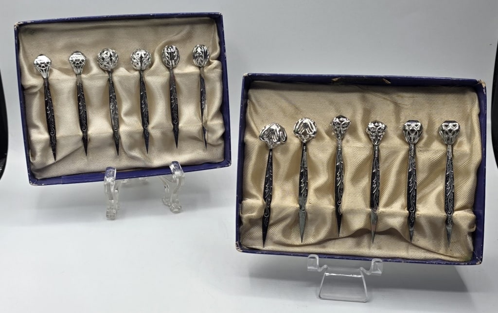 MCM Sterling Silver Rhodium Plated Cocktail Picks (1 of 9)