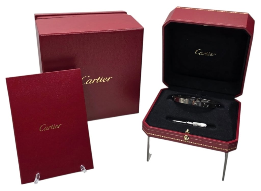 Classic Cartier 18k White Gold Love Bracelet (1 of 15)