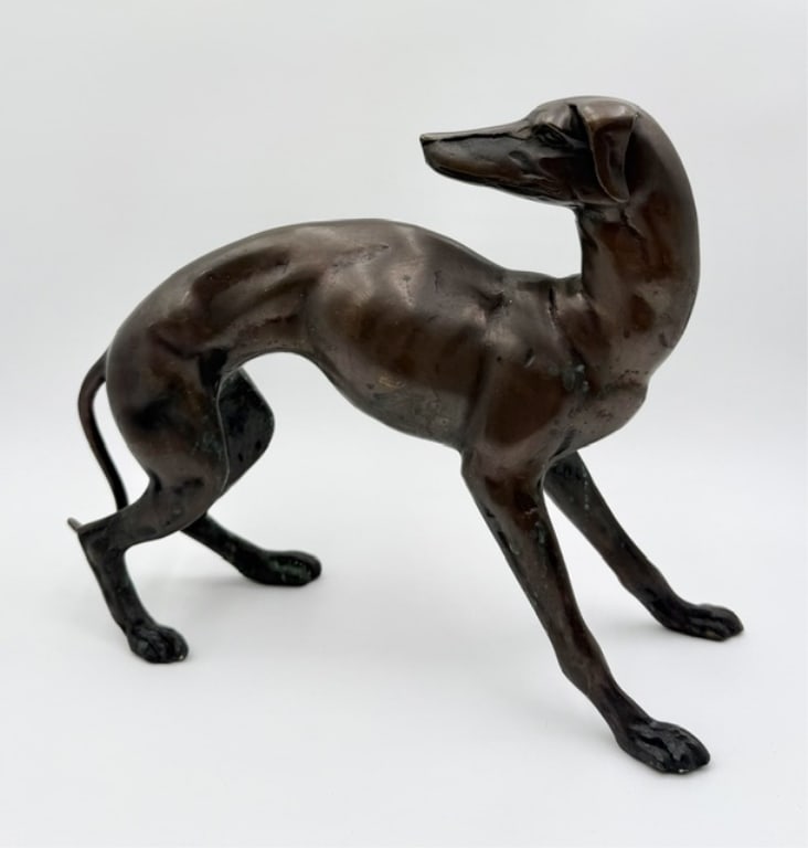 Gatco Solid Brass Bronzed Whippet Dog (1 of 16)
