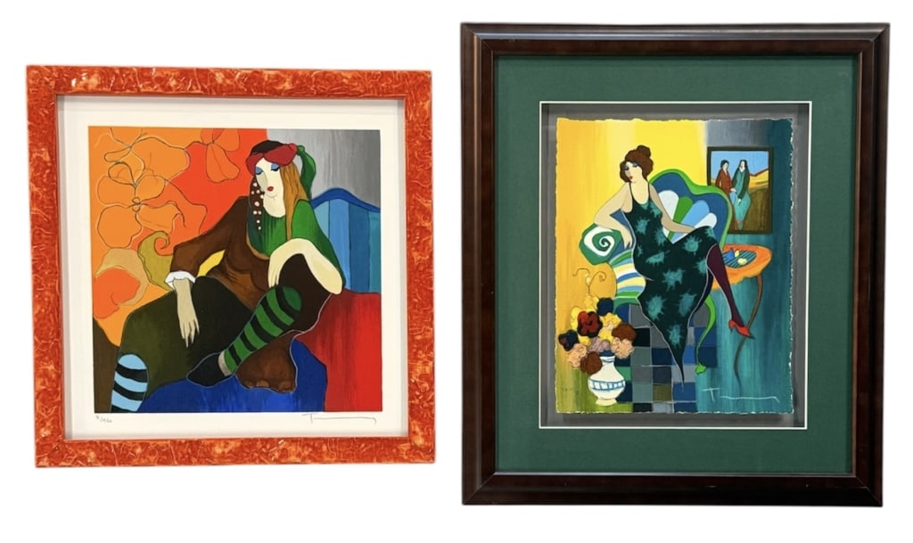 Framed & Signed Itzchak Tarkay Serigraph Prints (1 of 14)