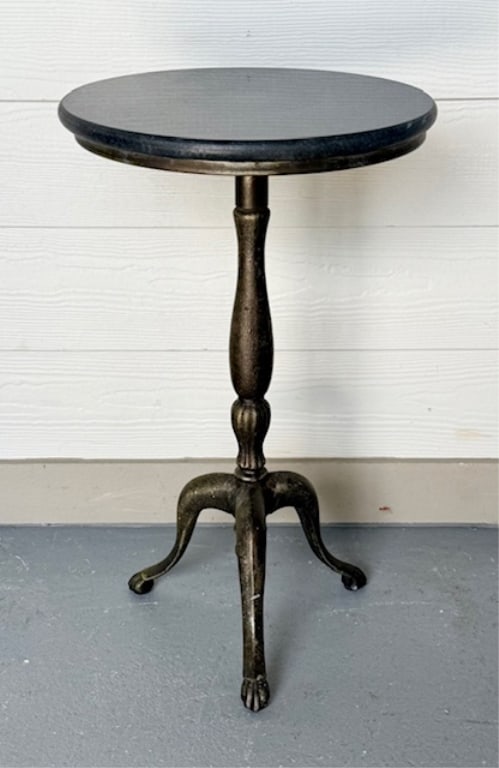 Marble Top Iron Side Table (1 of 9)