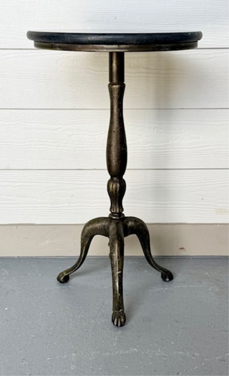 Marble Top Iron Side Table - 2