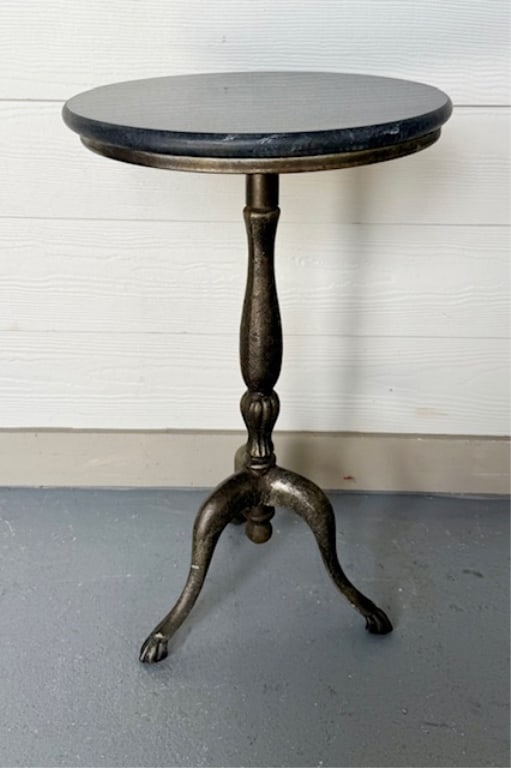 Marble Top Iron Side Table - 3