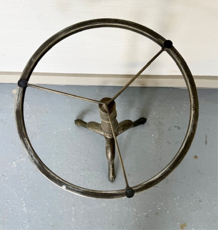 Marble Top Iron Side Table - 7