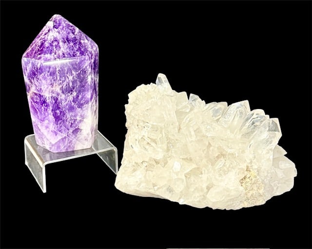 Amethyst Obelisk & Quartz Crystal Cluster (1 of 13)